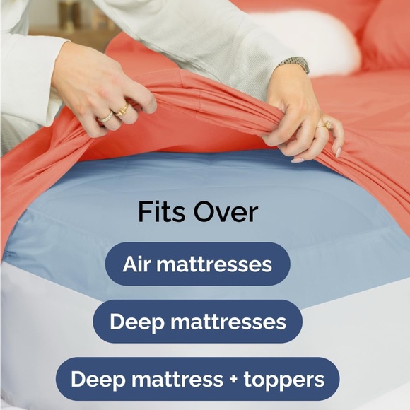 New Split King cooling & Breathable Deep pocket, Hotel luxury Sheet Set - Picture 6 of 9